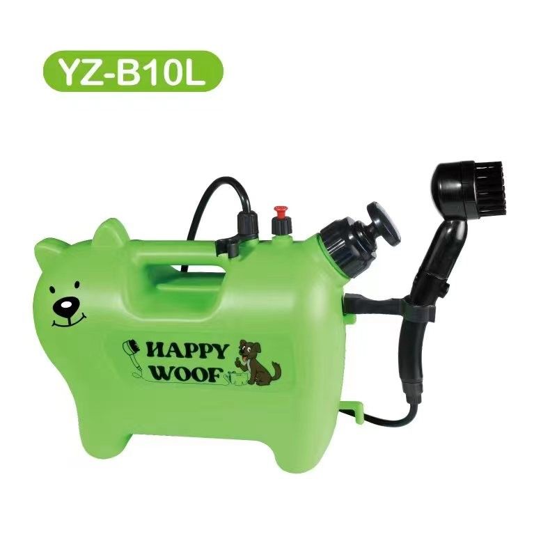 la rondella portatile del cane 10L con potere spazzola la fabbrica di pulizia dell'animale domestico di lavaggio dell'animale domestico portatile verde del dispositivo